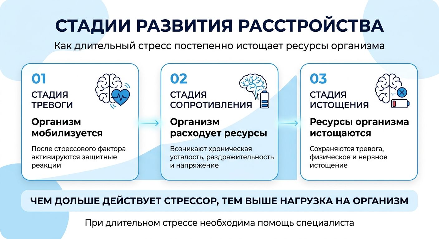 Лечение стресса в Реже инфографика